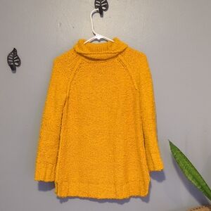 Moth by Anthropologie Juliette Turtle Neck or Cowl Neck Sweater Vintage Yellow